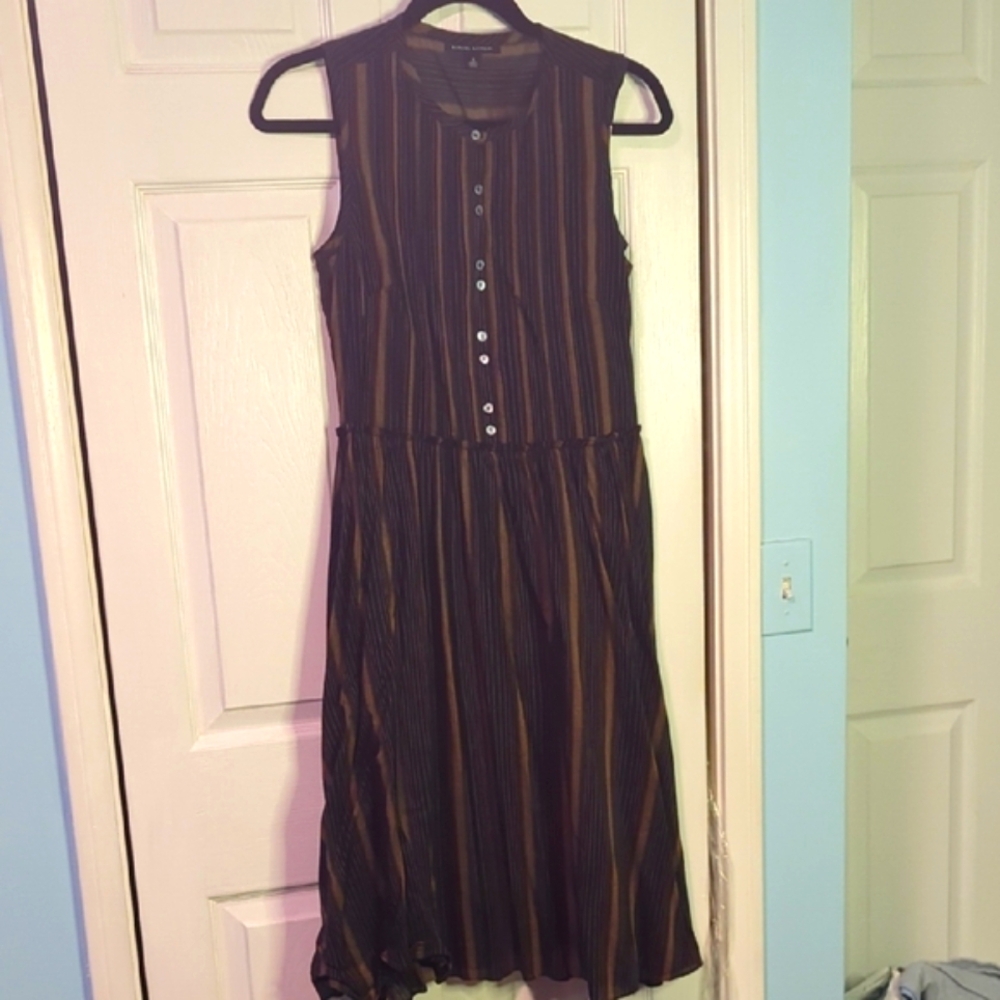 Striped Sleeveless Dress - Black and Brown Banana Republic Size 4